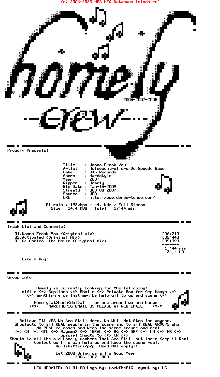 Noisecontrollers_Vs_Speedy_Bass_-_Wanna_Freak_You-(DJS016)-WEB-2007-Homely