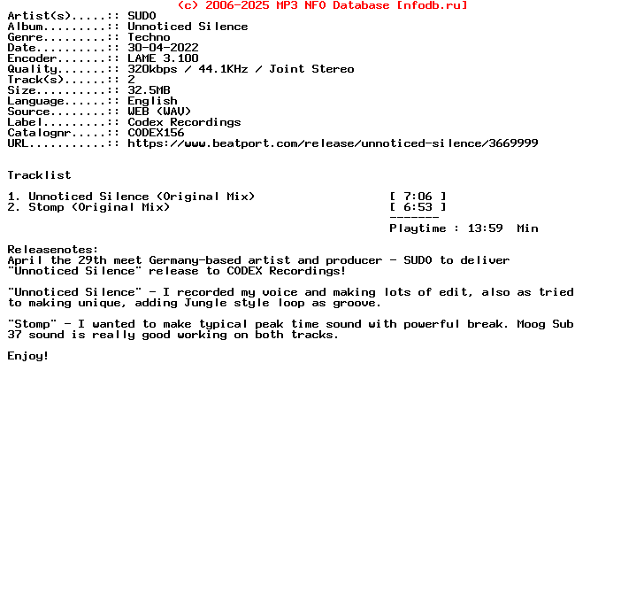 Sudo-Unnoticed_Silence-Codex156-WEB-2022