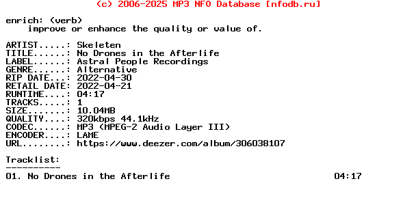 Skeleten-No_Drones_In_The_Afterlife-Single-WEB-2022