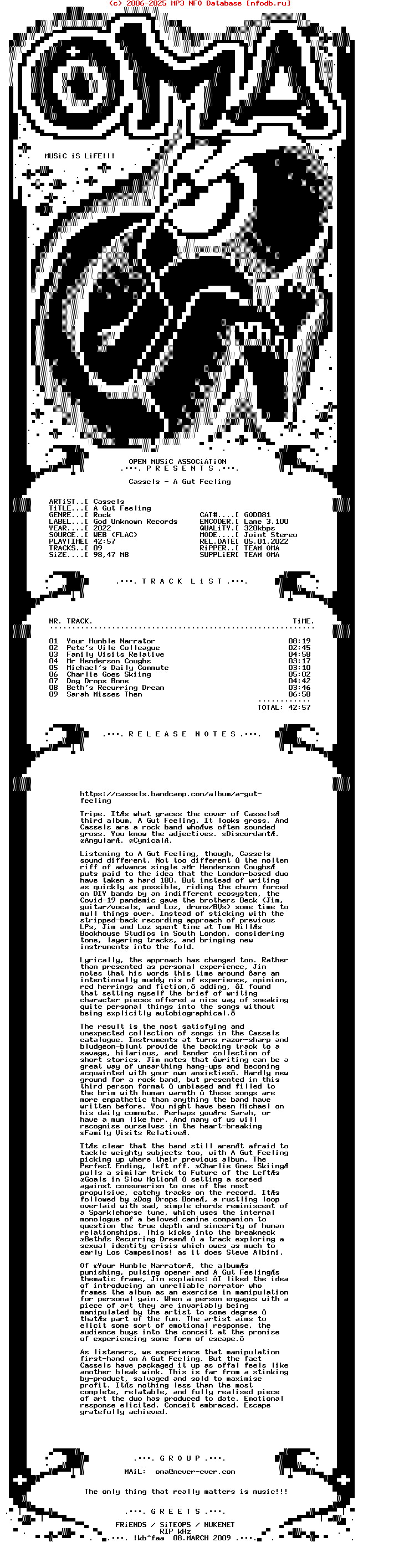 Cassels--A_Gut_Feeling-(GOD081)-WEB-2022-OMA