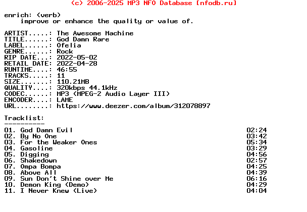 The_Awesome_Machine-God_Damn_Rare-WEB-2022