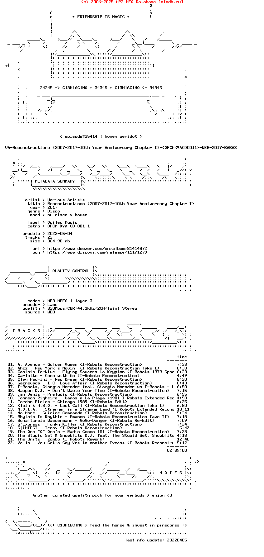 VA-Reconstructions_(2007-2017-10TH_YEAR_ANNIVERSARY_CHAPTER_I)-(OPCMXYACD0011)-WEB-2017-BABAS