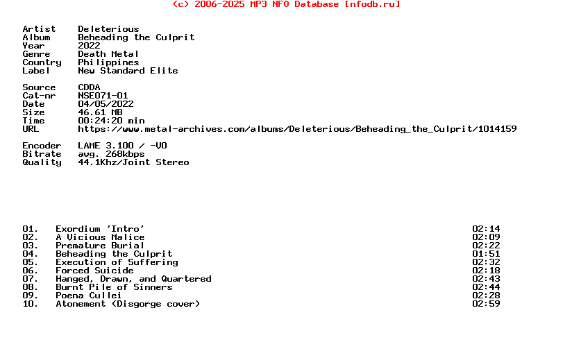 Deleterious-Beheading_The_Culprit-CD-2022