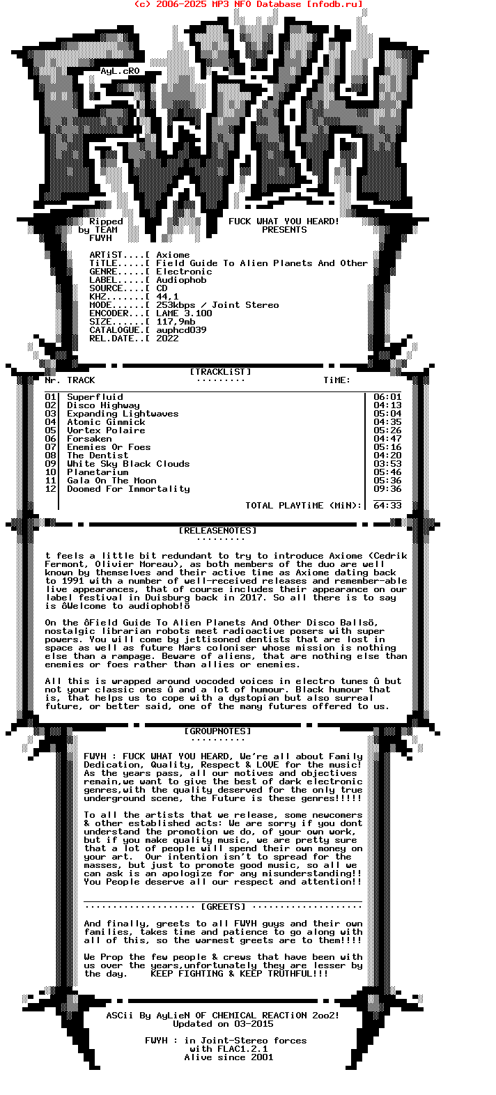 Axiome-Field_Guide_To_Alien_Planets_And_Other_Disco_Balls-CD-2022