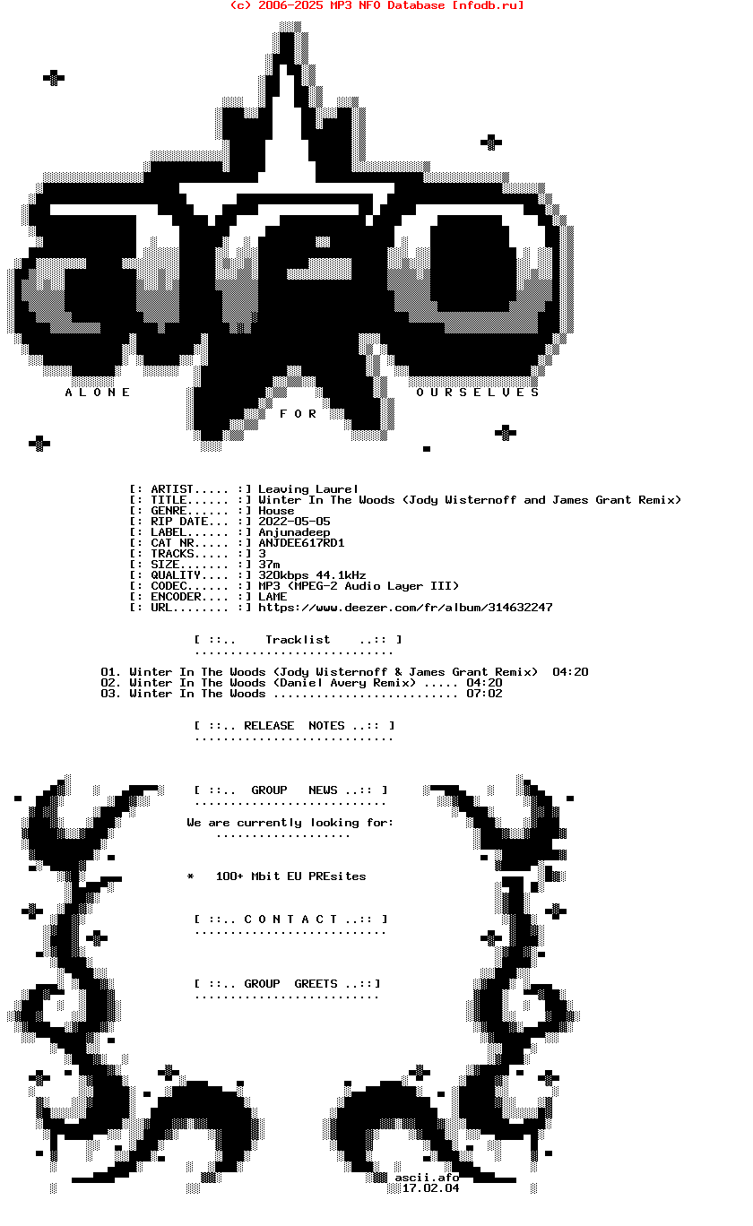 Leaving_Laurel-Winter_In_The_Woods_(JODY_WISTERNOFF_AND_JAMES_GRANT_REMIX)-(ANJDEE617RD1)-WEB-2022