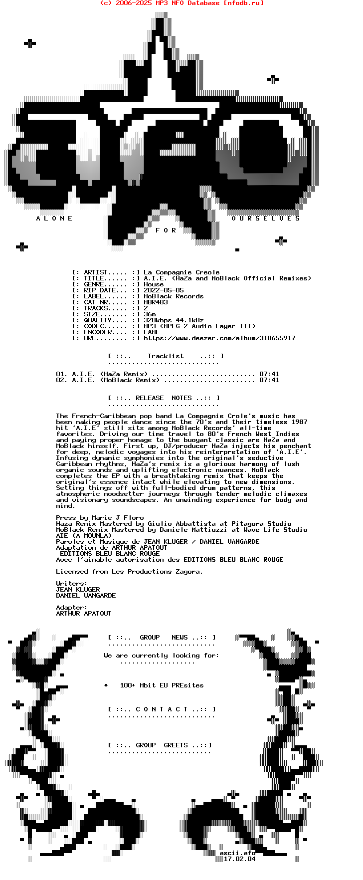 La_Compagnie_Creole-A.I.E._(HAZA_AND_MOBLACK_OFFICIAL_REMIXES)-(MBR483)-WEB-2022