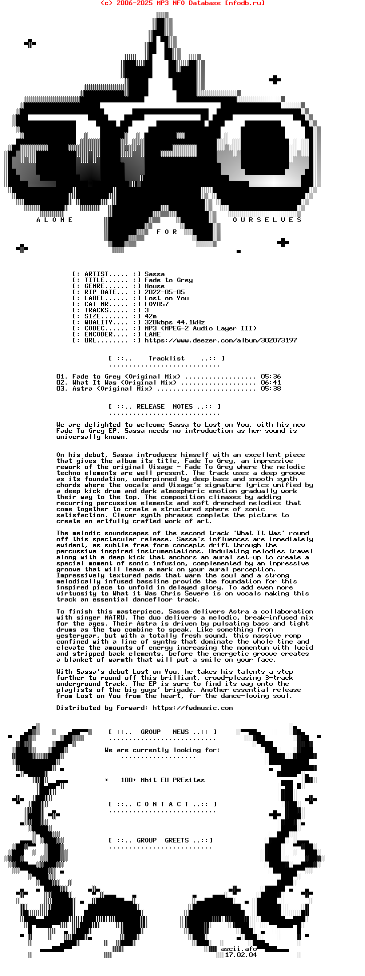 Sassa-Fade_To_Grey-(LOY057)-WEB-2022