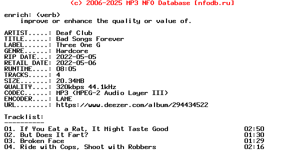 Deaf_Club-Bad_Songs_Forever-EP-WEB-2022