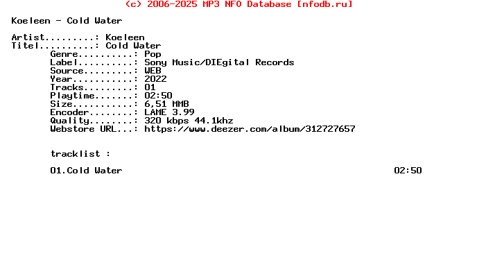 Koeleen_-_Cold_Water-Single-WEB-2022