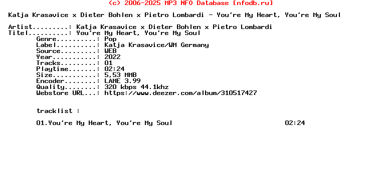 Katja_Krasavice_X_Dieter_Bohlen_X_Pietro_Lombardi_-_Youre_My_Heart_Youre_My_Soul-Single-WEB-2022