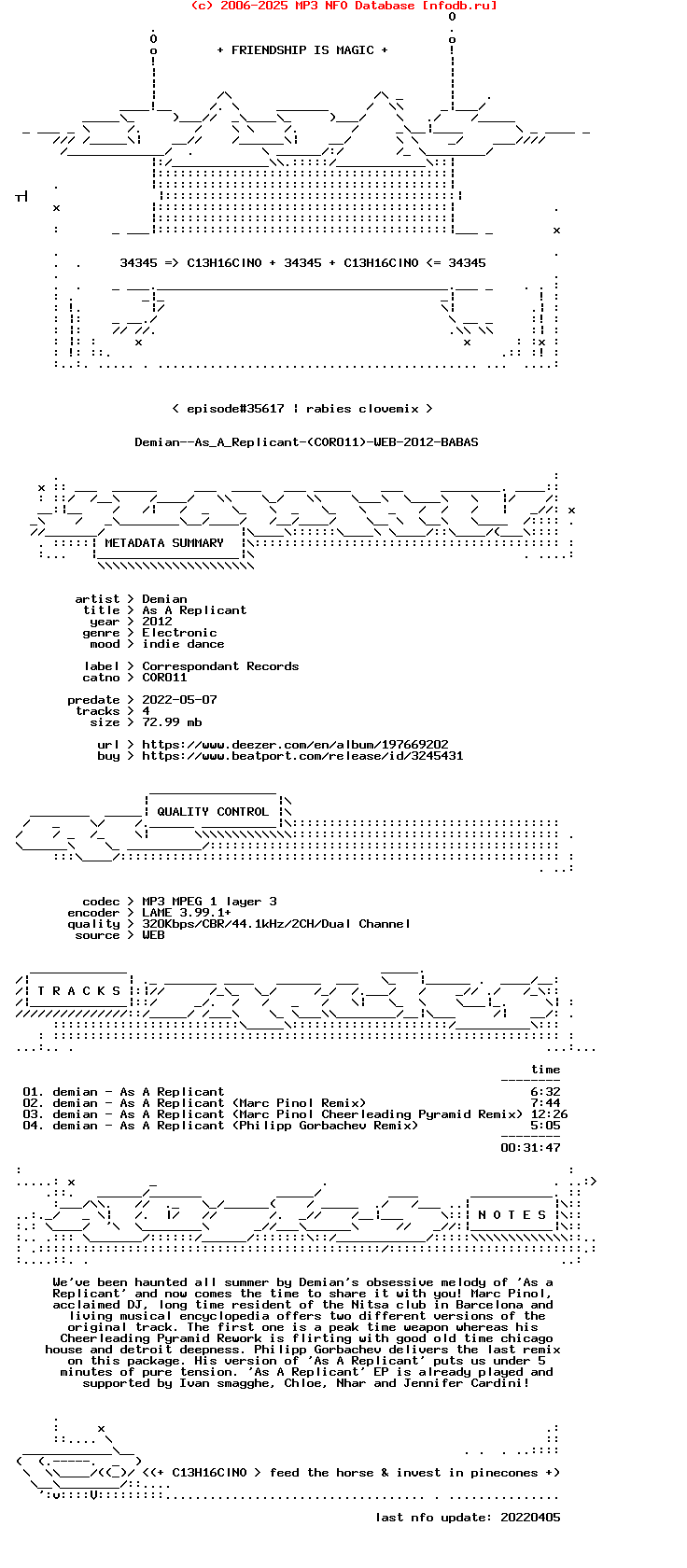 Demian--As_A_Replicant-(COR011)-WEB-2012-BABAS