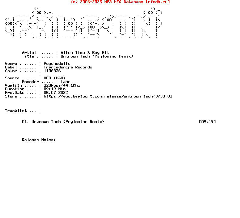 Alien_Time_And_Bug_Bit-Unknown_Tech_Psylomino_Remix-(1106836)-Single-WEB-2022-FALCON