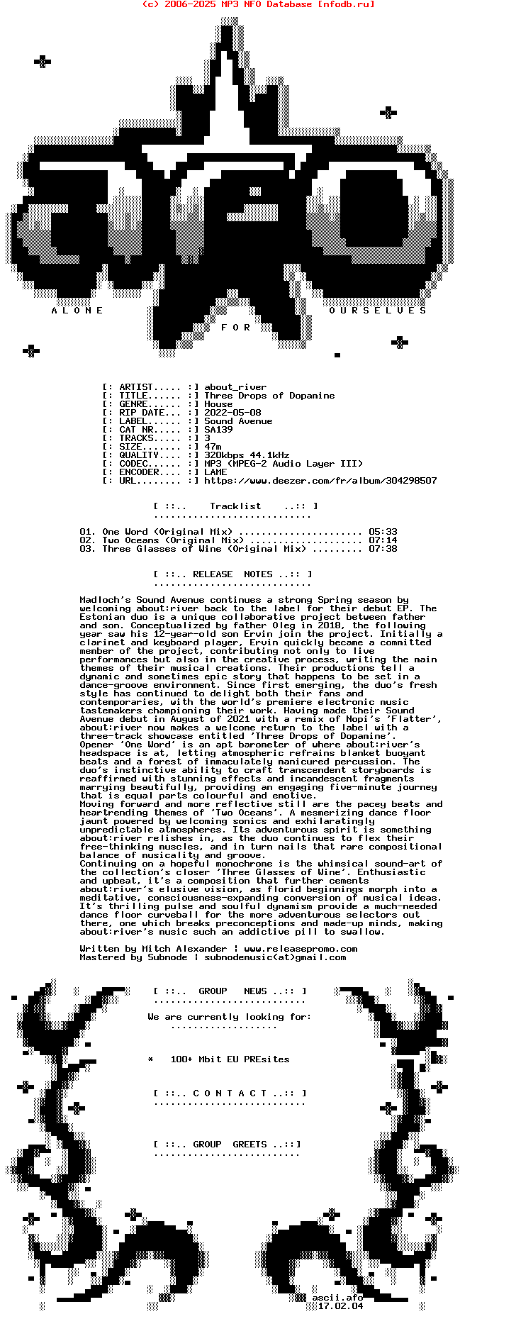 About_River-Three_Drops_Of_Dopamine-(SA139)-WEB-2022