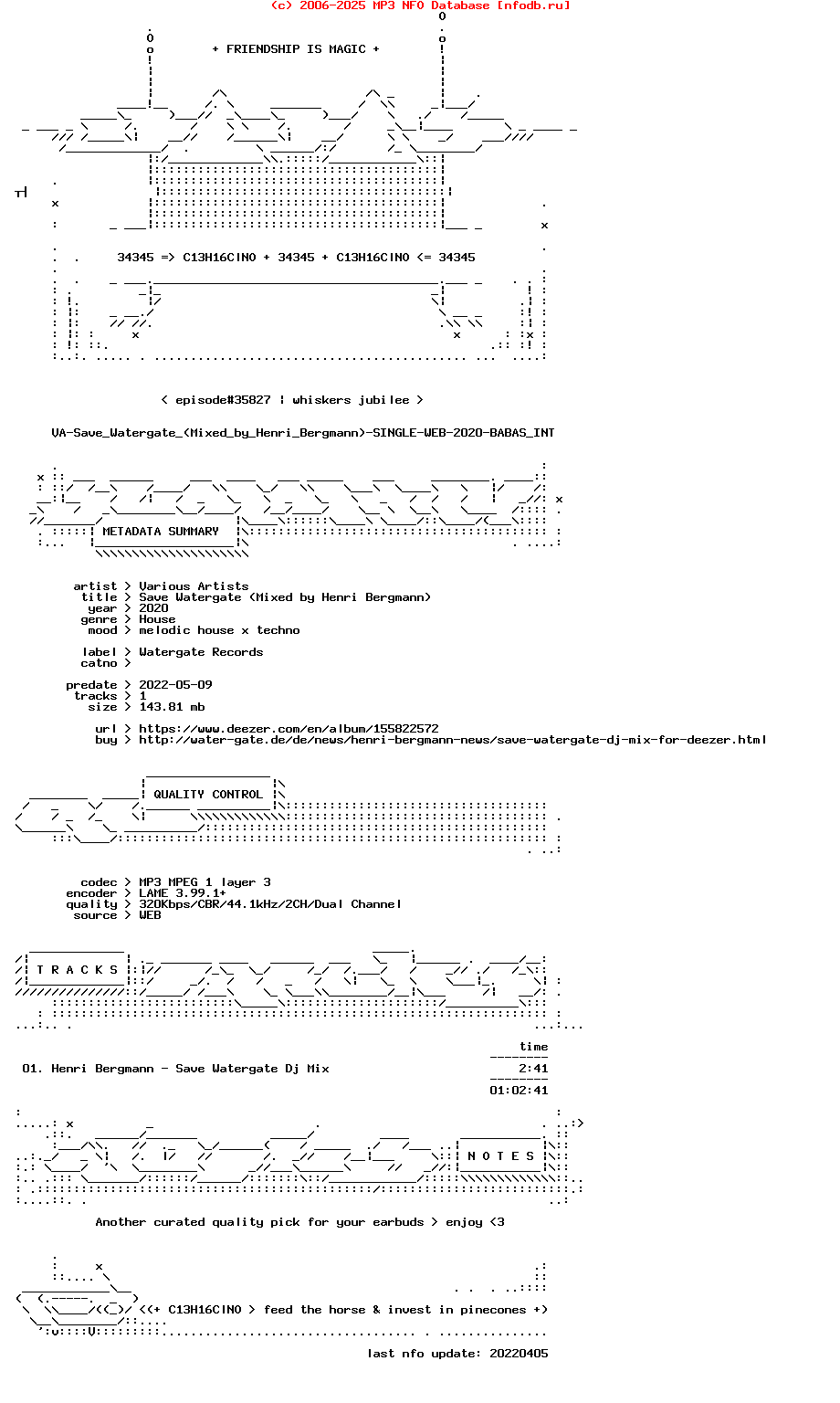 VA-Save_Watergate_(MIXED_BY_HENRI_BERGMANN)-Single-WEB-2020-Babas_Int