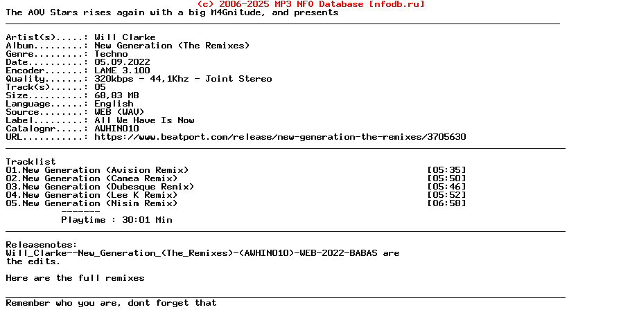 Will_Clarke-New_Generation_(THE_REMIXES)-(AWHIN010)-Readnfo-WEB-2022