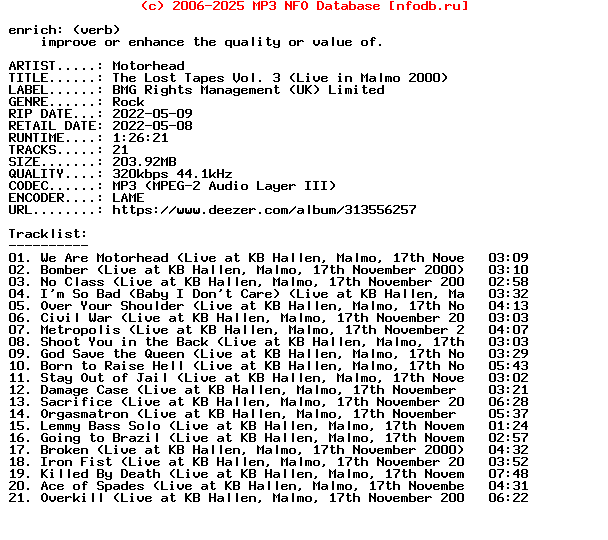 Motorhead-The_Lost_Tapes_Vol_3_(LIVE_IN_MALMO_2000)-WEB-2022