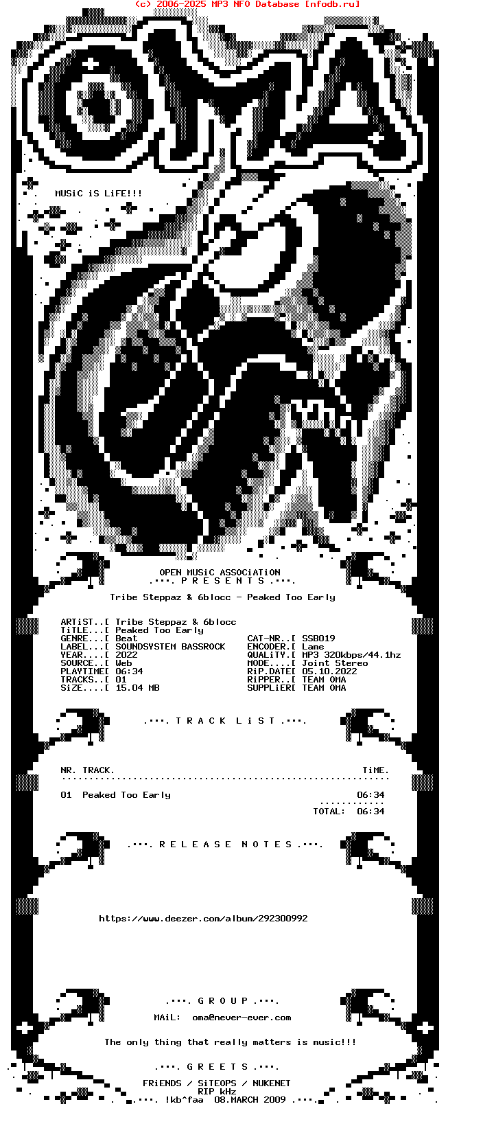 Tribe_Steppaz_And_6Blocc--Peaked_Too_Early-(SSB019)-Single-WEB-2022-OMA