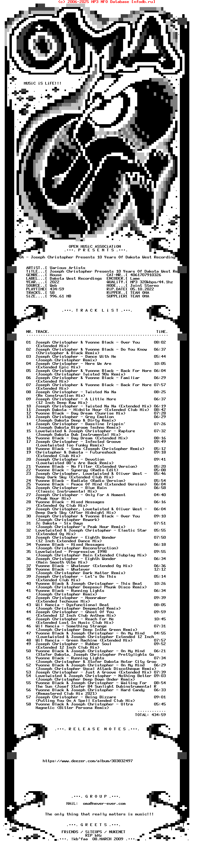 VA--Joseph_Christopher_Presents_10_Years_Of_Dakota_West_Recordings-WEB-2022-OMA