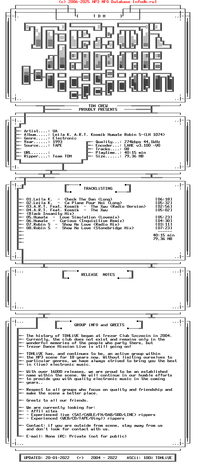 VA-Leila_K._A.R.T._Kosmik_Humate_Robin_S-(LM_1074)-Tape-1993
