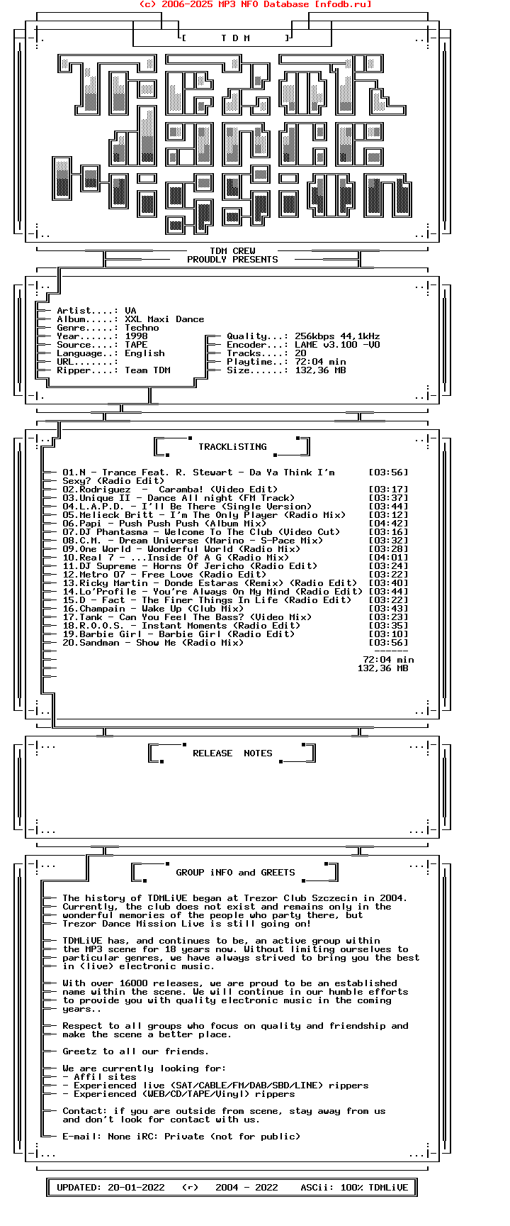 VA-Xxl_Maxi_Dance-(TIC_018-1-98_MC)-Tape-1998