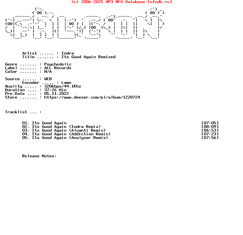 Indra-Its_Good_Again_Remixed-WEB-2011-FALCON