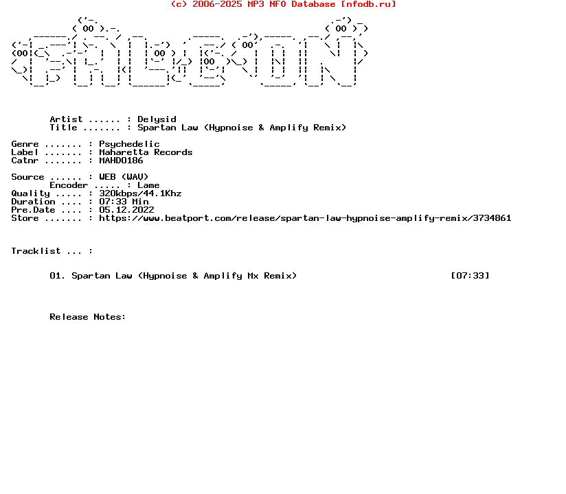 Delysid-Spartan_Law_Hypnoise_And_Amplify_Remix-(MAHD0186)-Single-WEB-2022-FALCON