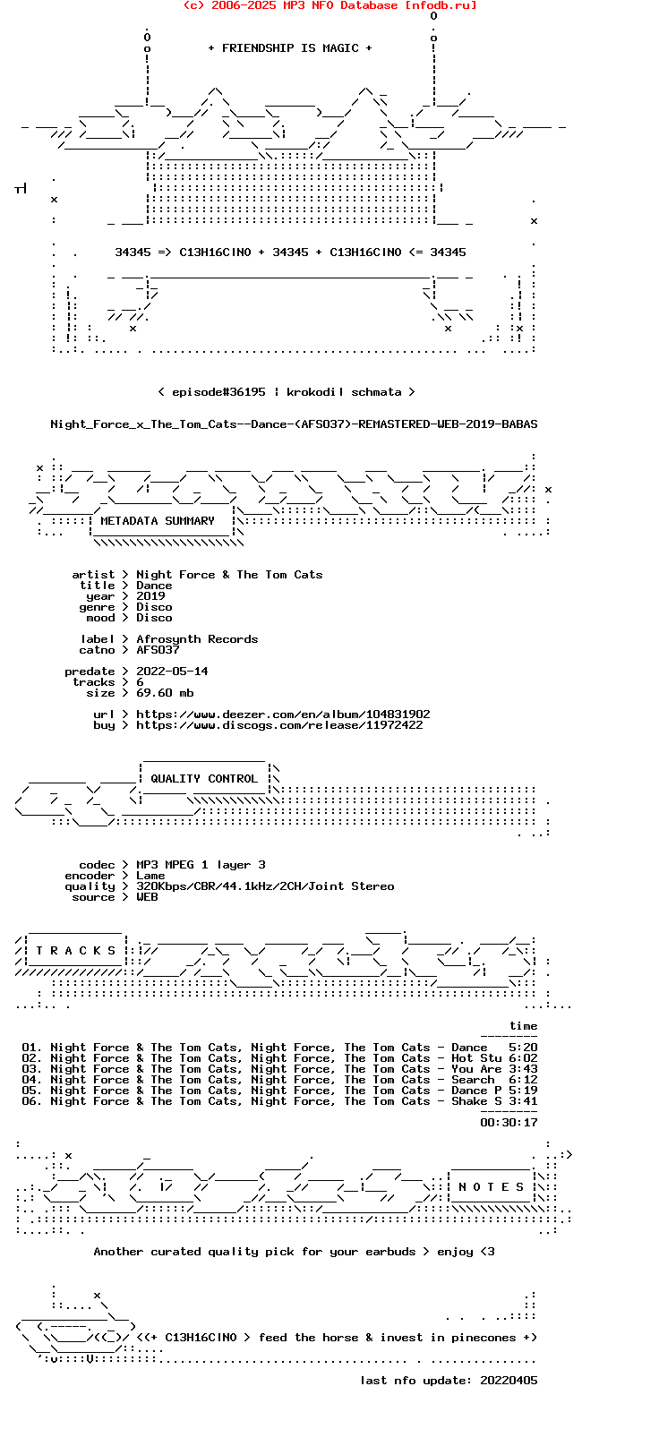 Night_Force_X_The_Tom_Cats--Dance-(AFS037)-Remastered-WEB-2019-BABAS