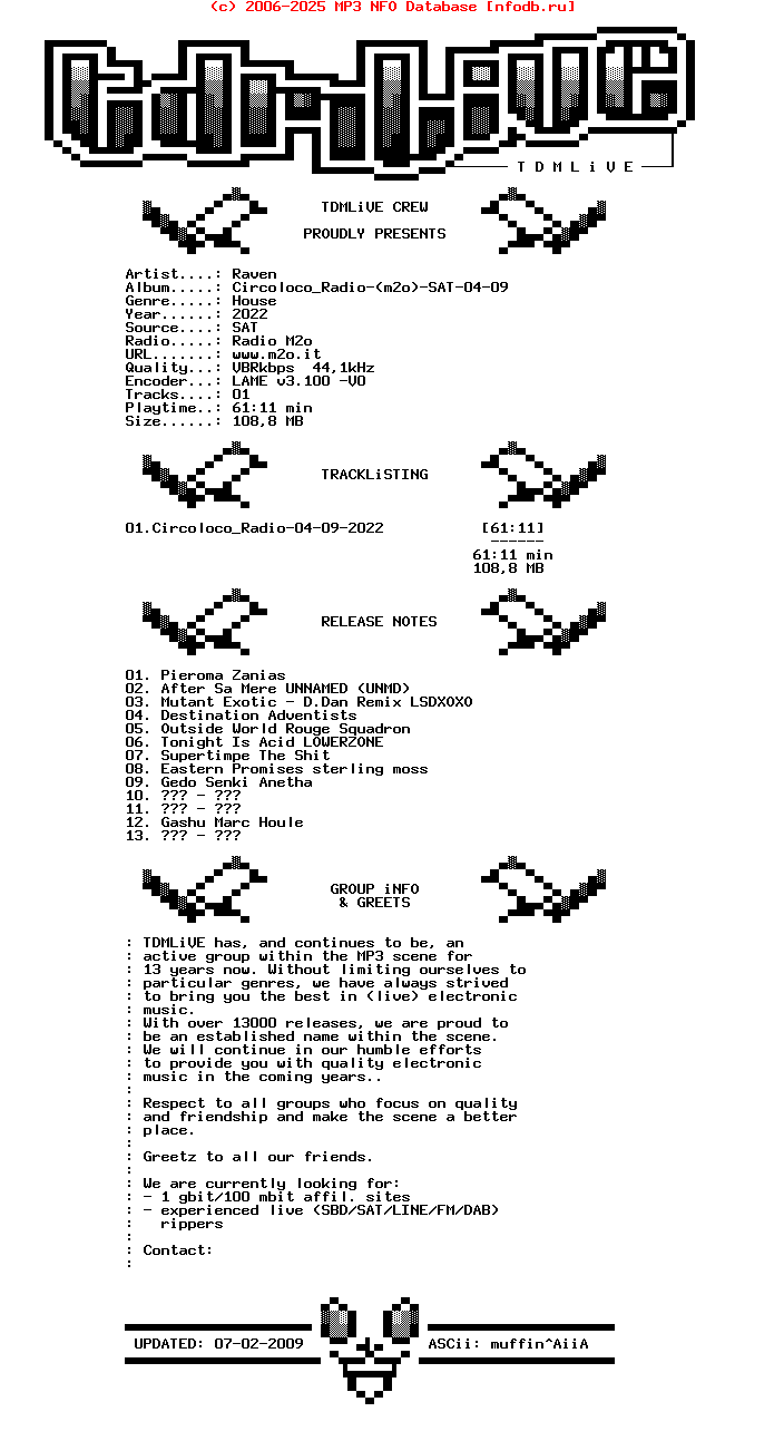 Raven-Circoloco_Radio-(M2O)-SAT-04-09-2022-TDMLiVE