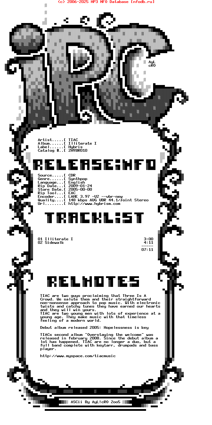 Tiac-Illiterate_I-(2HYBR010)-CDR-2005