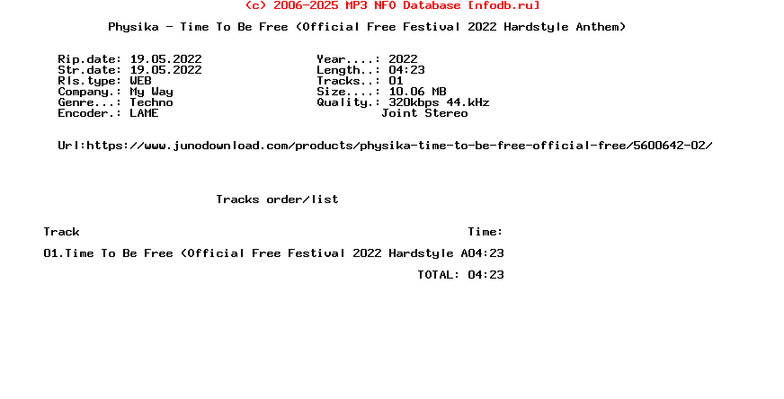 Physika_-_Time_To_Be_Free_(OFFICIAL_FREE_FESTIVAL_2022_HARDSTYLE_ANTHEM)-(MYM046)-Single-WEB-2022