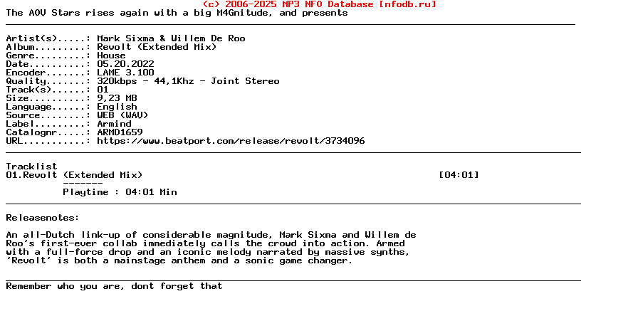Mark_Sixma_And_Willem_De_Roo-Revolt_(EXTENDED_MIX)-(ARMD1659)-Single-WEB-2022