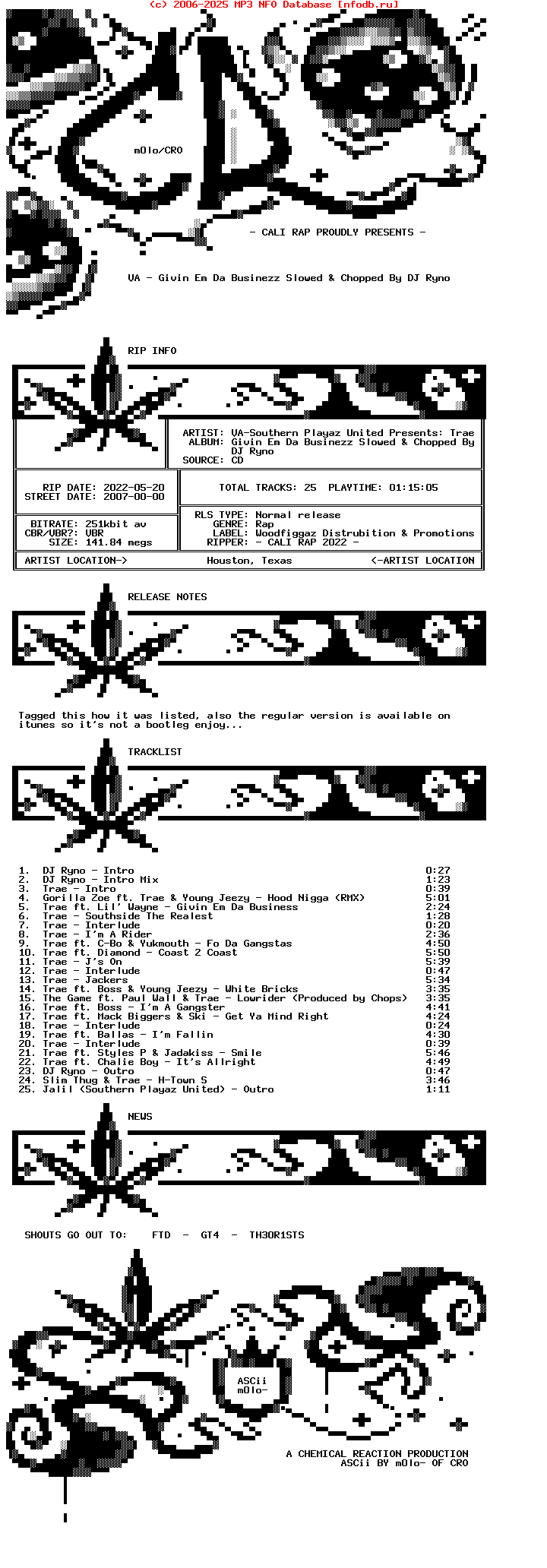 VA-Southern_Playaz_United_Presents_Trae-Givin_Em_Da_Businezz_Slowed_And_Chopped-2007