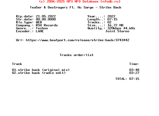 Tea5Er_And_Destroyerz_Ft._Mc_Sarge_-_Strike_Back-(RSU022)-WEB-2022-FMC