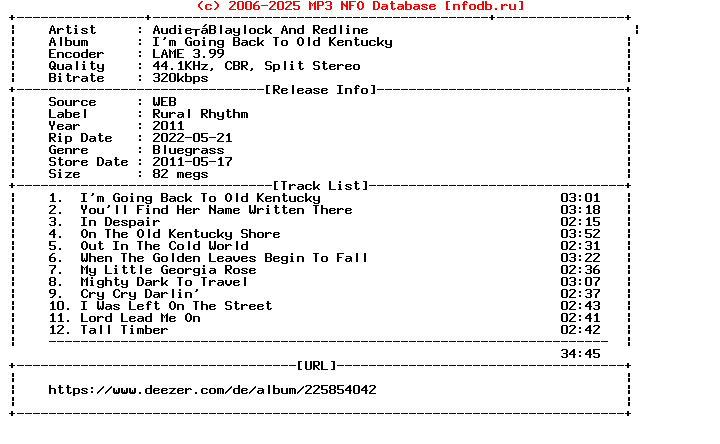 Audie_Blaylock_And_Redline-Im_Going_Back_To_Old_Kentucky-WEB-2011-Terse