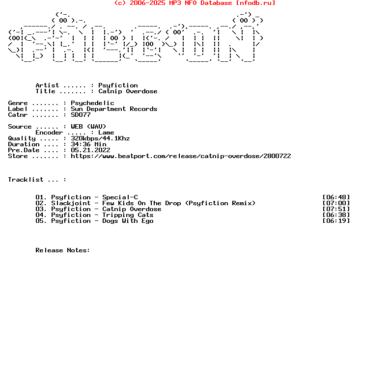 Psyfiction-Catnip_Overdose-(SD077)-WEB-2019-FALCON