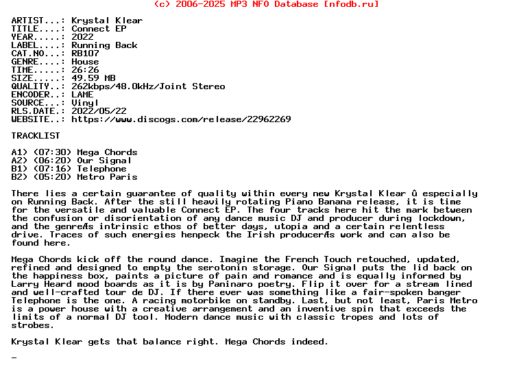 Krystal_Klear-Connect_Ep-(RB107)-Vinyl-2022