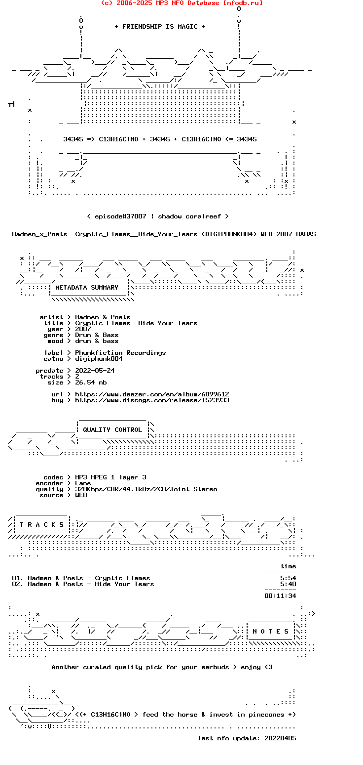 Madmen_X_Poets--Cryptic_Flames__Hide_Your_Tears-(DIGIPHUNK004)-WEB-2007-BABAS