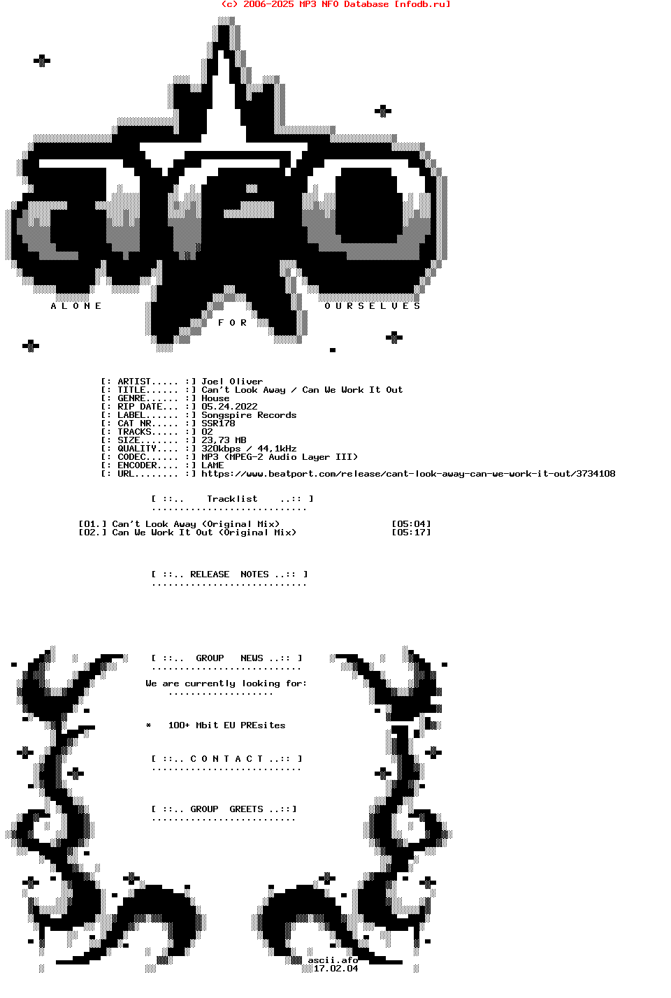 Joel_Oliver-Cant_Look_Away__Can_We_Work_It_Out-(SSR178)-WEB-2022