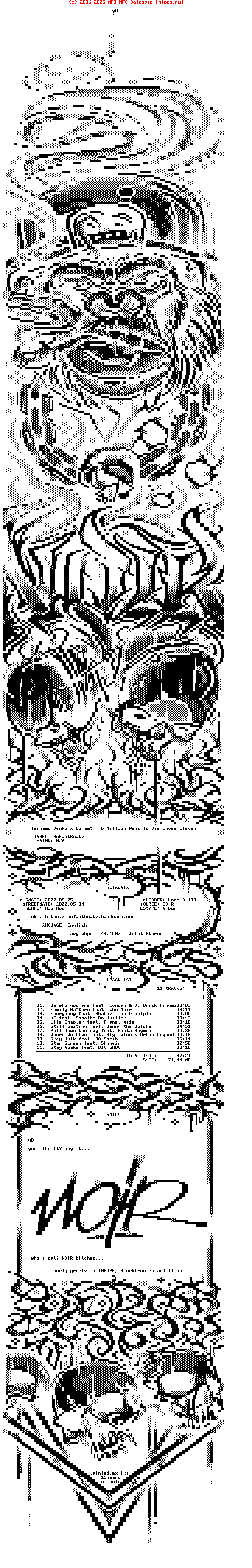 Taiyamo_Denku_X_Bofaat-6_Million_Ways_To_Die-Chose_Eleven-CDR-2022-NOiR