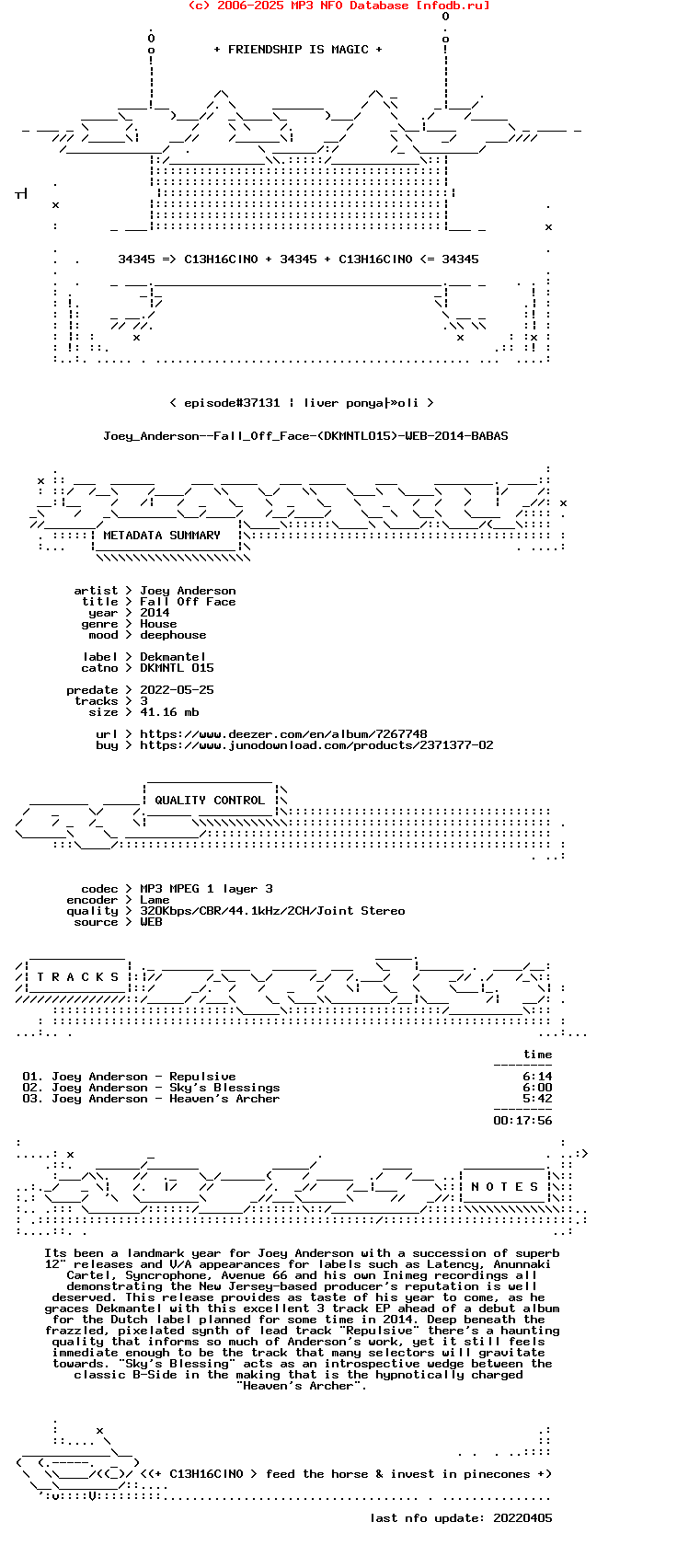 Joey_Anderson--Fall_Off_Face-(DKMNTL015)-WEB-2014-BABAS
