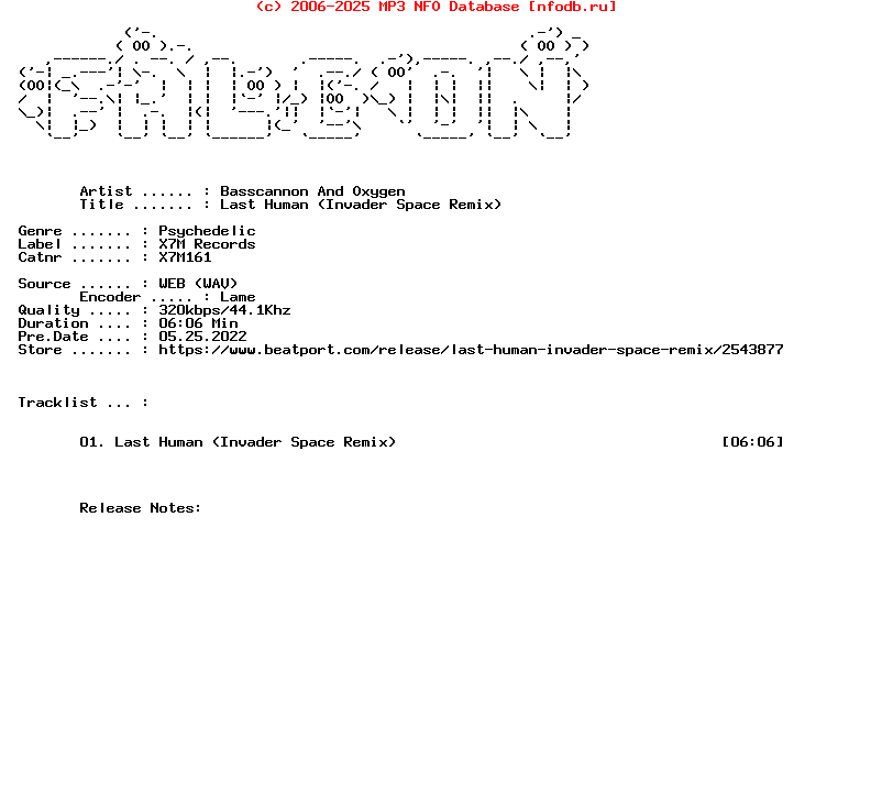Basscannon_And_Oxygen-Last_Human_Invader_Space_Remix-(X7M161)-Single-WEB-2019-FALCON