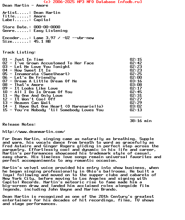 Dean_Martin-Amore-2009