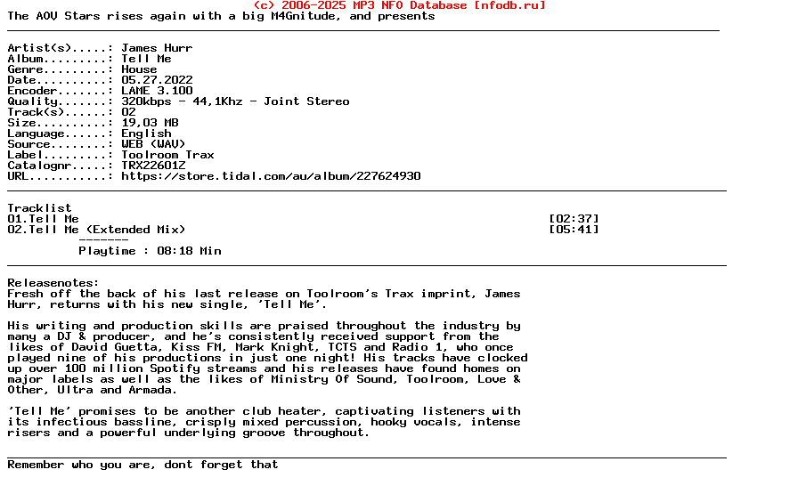 James_Hurr-Tell_Me-(TRX22601Z)-WEB-2022