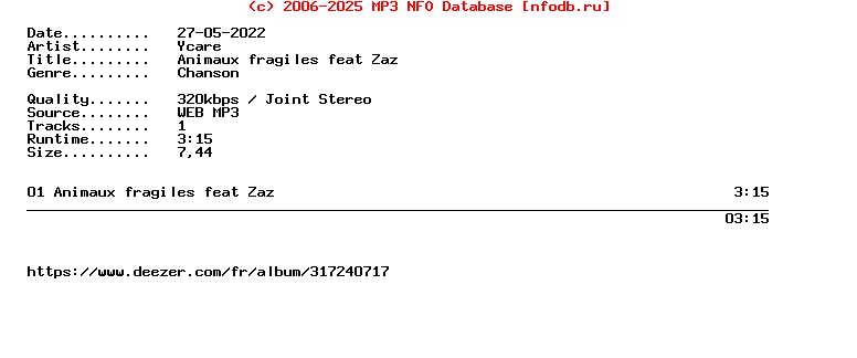 Ycare-Animaux_Fragiles_Feat_Zaz-Single-WEB-FR-2022