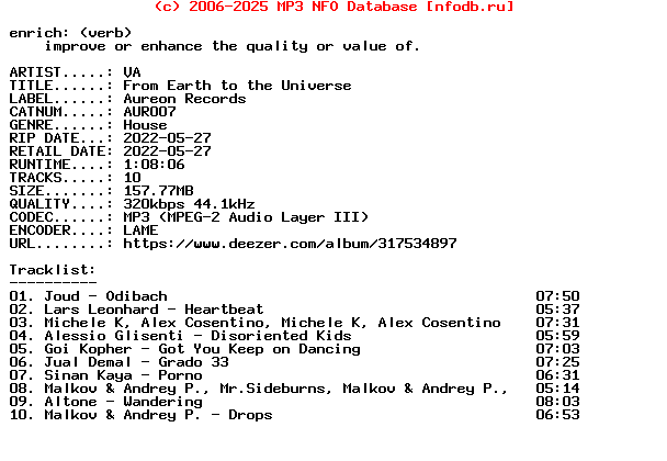 VA-From_Earth_To_The_Universe-(AUR007)-WEB-2022