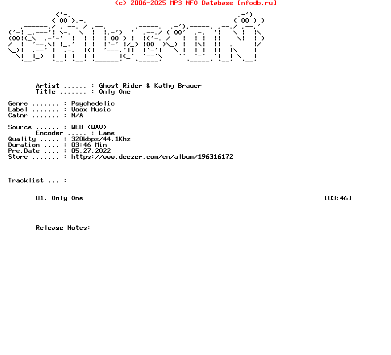 Ghost_Rider_And_Kathy_Brauer-Only_One-Single-WEB-2021-FALCON
