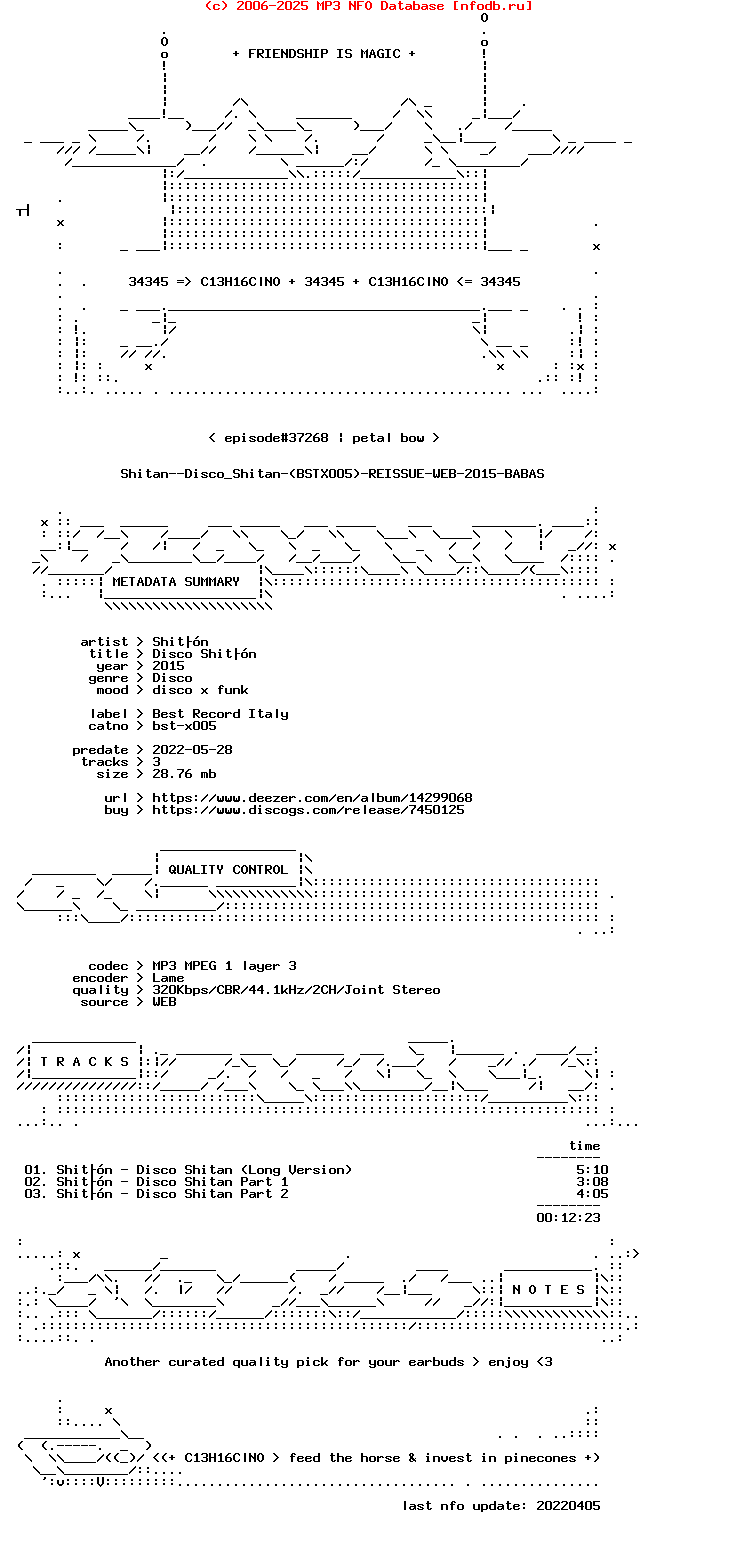 Shitan--Disco_Shitan-(BSTX005)-Reissue-WEB-2015-BABAS
