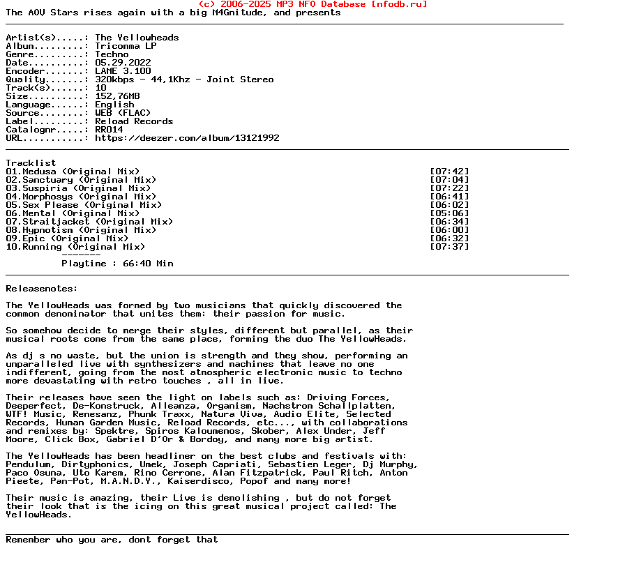The_Yellowheads-Tricomma_Lp-(RR014)-WEB-2014