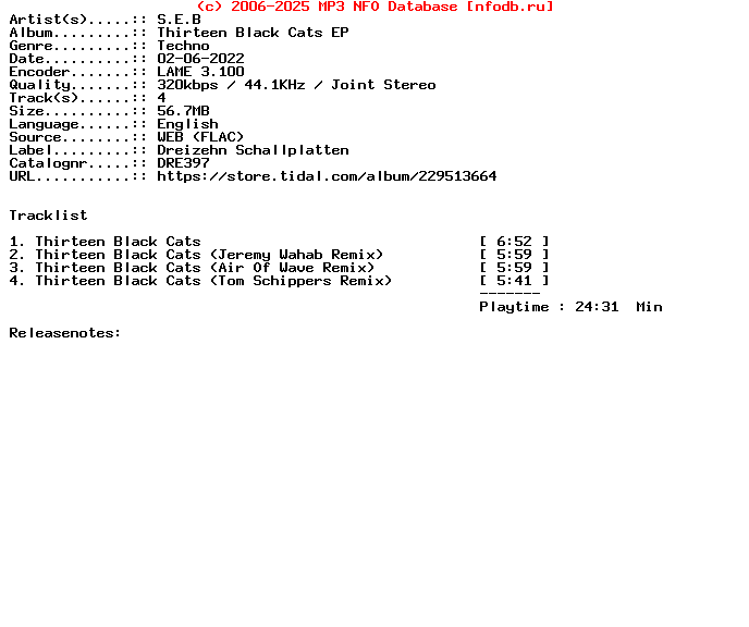 S.E.B-Thirteen_Black_Cats_Ep-Dre397-WEB-2022