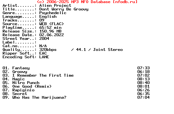 Alien_Project-Dont_Worry_Be_Groovy-2004-XTC